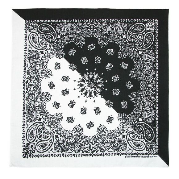 CTM Split Paisley Print Bandana - Picture 1 of 3